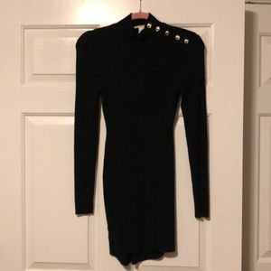 Sweater Dress with Button Detailing